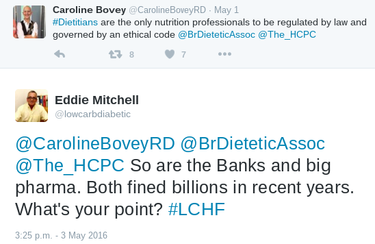 British Dietetic Association Catherine Collins wrong again!  BDA%2Bmy%2Breply