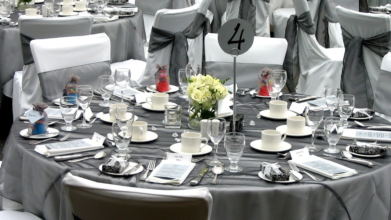 Gray Table Linens Wedding Grey Grey Choices
