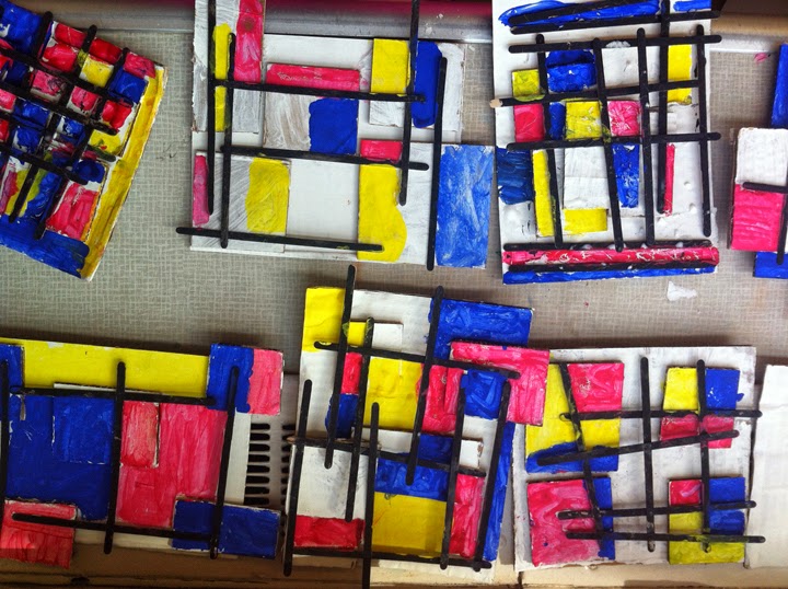 Sacred Heart art room: 3D Mondrian