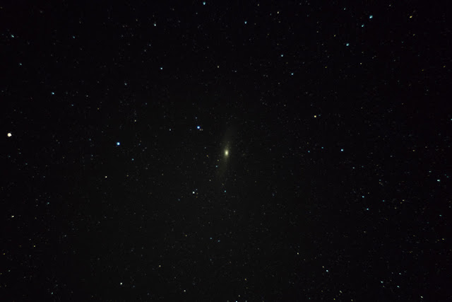Showing a cropped version of the stacked, processed image of the Andromeda Galaxy