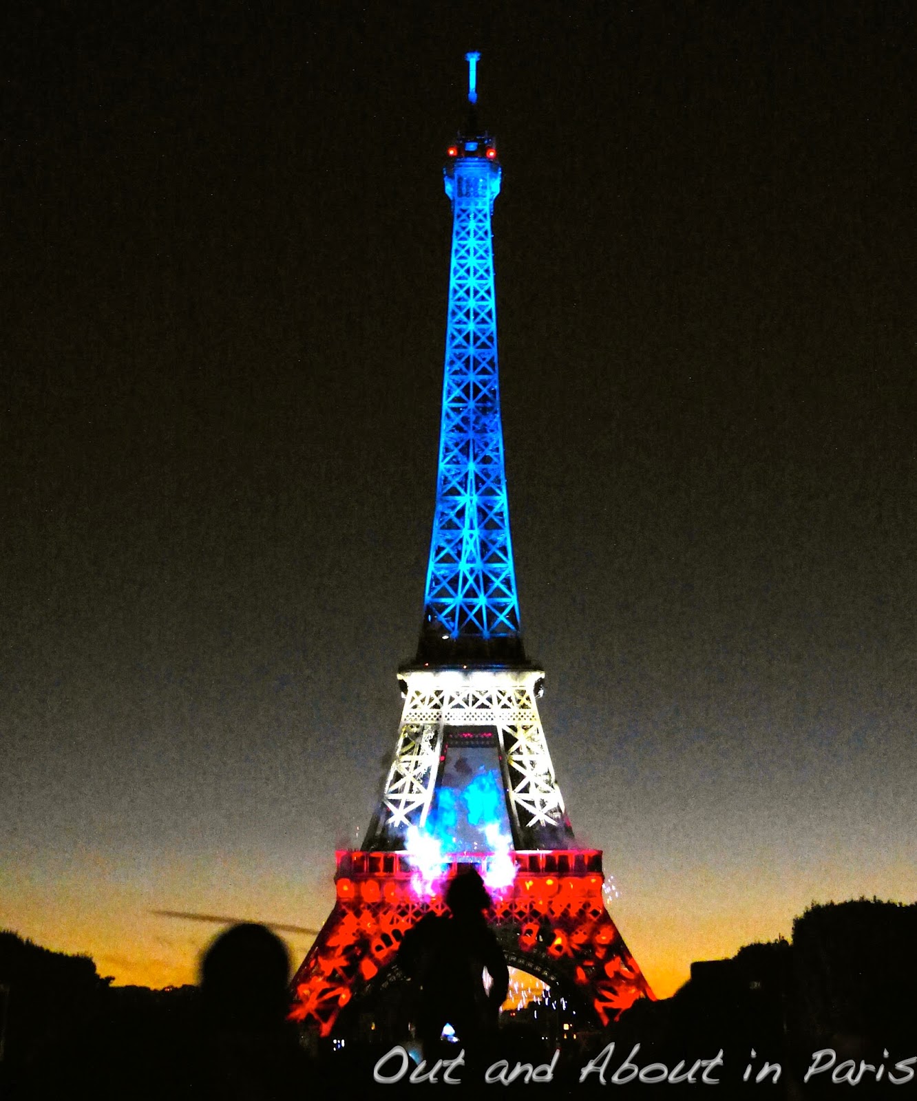 War Day and fireworks Tower. Bastille at the Imagine! Peace\