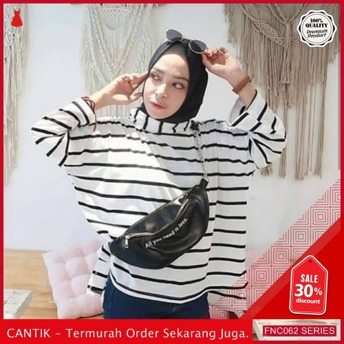 FNC062B49 Blouse Sania Leher Tinggi Spandex Jumbo Serba 40 Ribuan