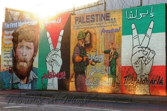Murales de Belfast por Palestina