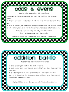 Serenade to Second Grade: Math Games Galore