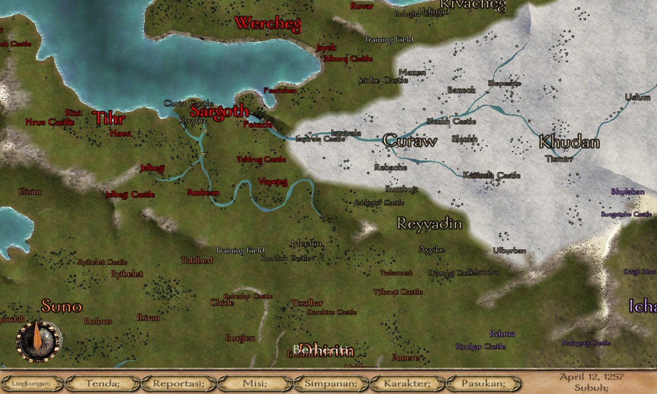 Карта кальрадии варбанд