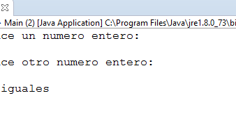 Programando en Java: 4. Pedir dos números y decir si son iguales o no