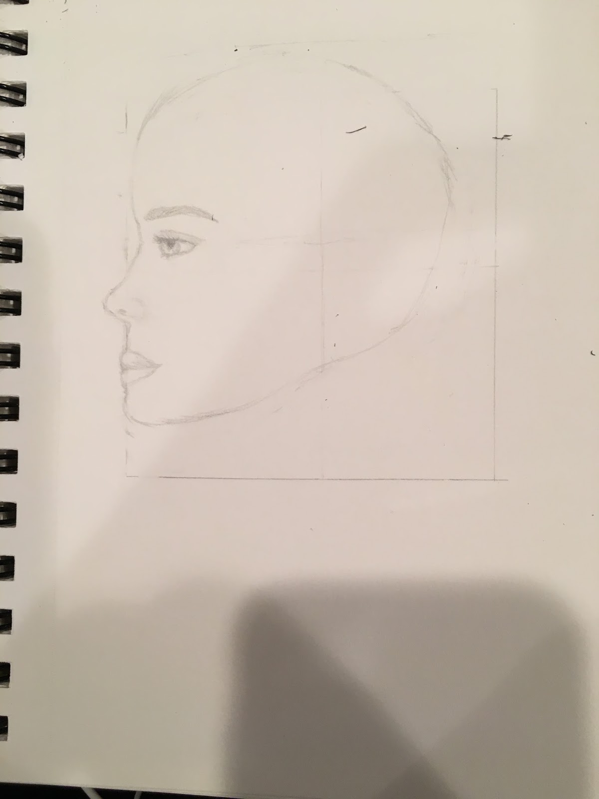 Ms. Oshiro's Class: Drawing a Side View Face with a Four Square Method