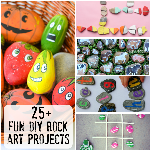 25+ Fun DIY Rock Craft Projects to Try - a collection of different DIY projects to try for home or your classroom | you clever monkey