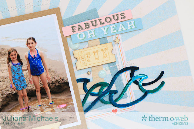 Sneak Peek of Layout for Therm O Web by Juliana Michaels featuring Deco Foils and Hot Melt Adhesive