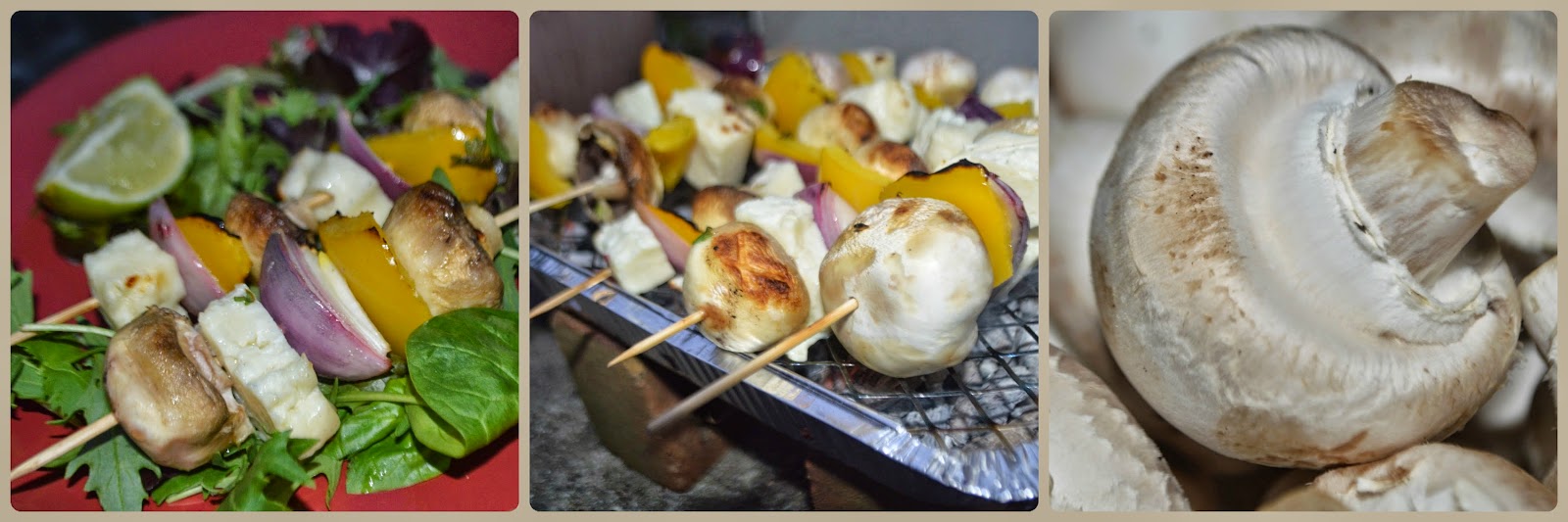 , Summer Outdoor Eating:  Halloumi Kebabs (Just Add Mushrooms)