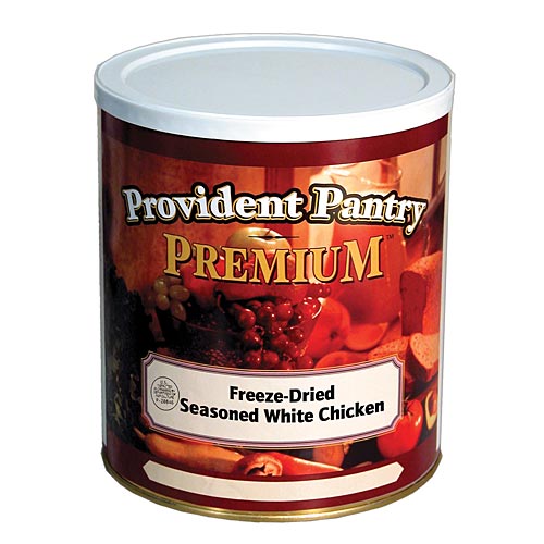 Disaster Necessities White Seasoned Chicken in a Number 10 Can Freeze Dried by Provident Pantry