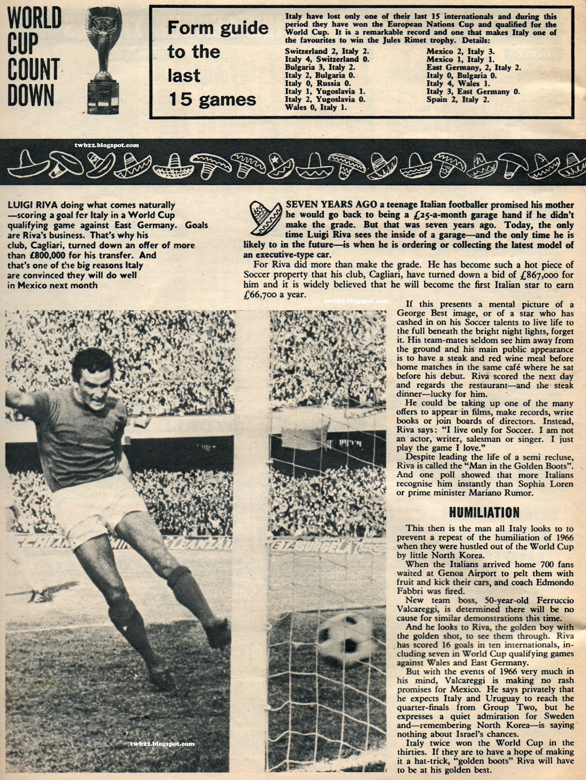 TWB22 Matches of the Century World Cup 1970 Italy Germany