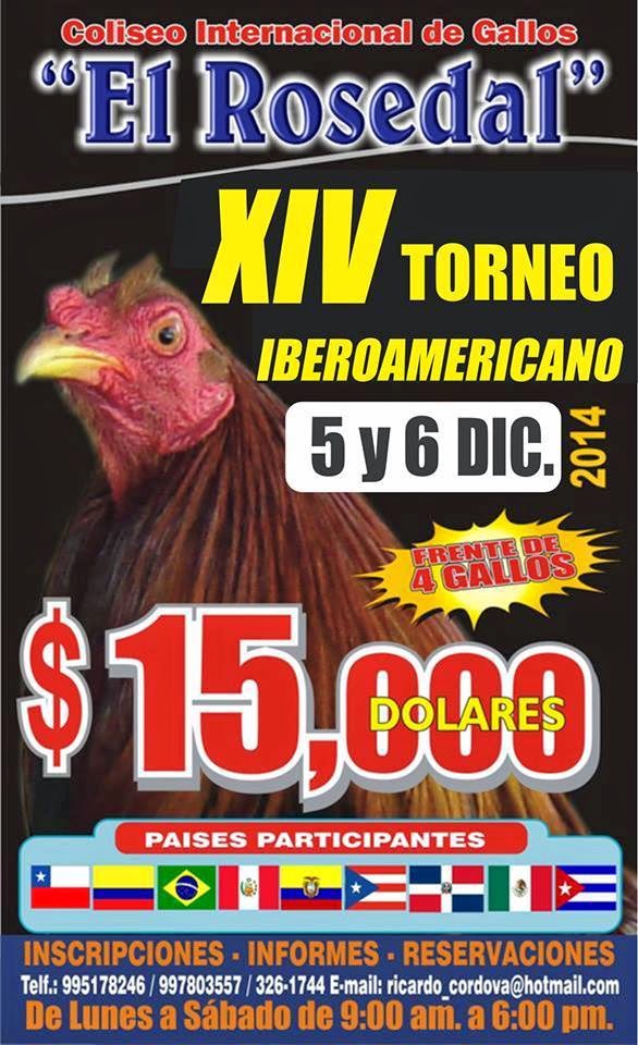 Gallos de Pelea Coliseo de Gallos "El Rosedal" 05 y 06 de diciembre