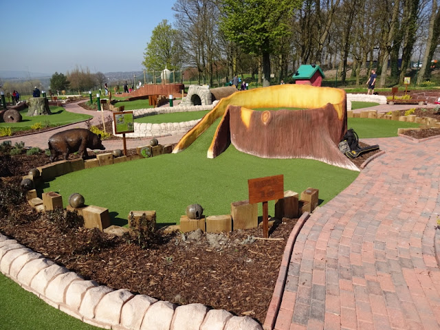 Adventure Golf course at Haigh Woodland Park in Wigan
