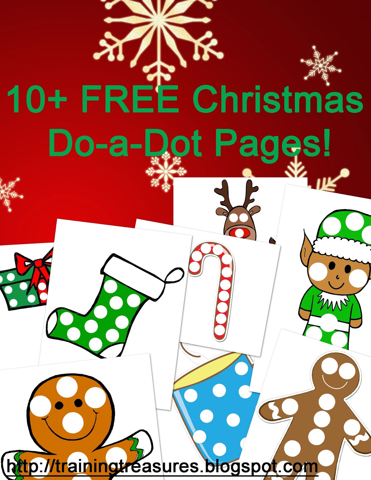 Training Treasures: 10+ FREE Christmas Do-a-Dot Pages!