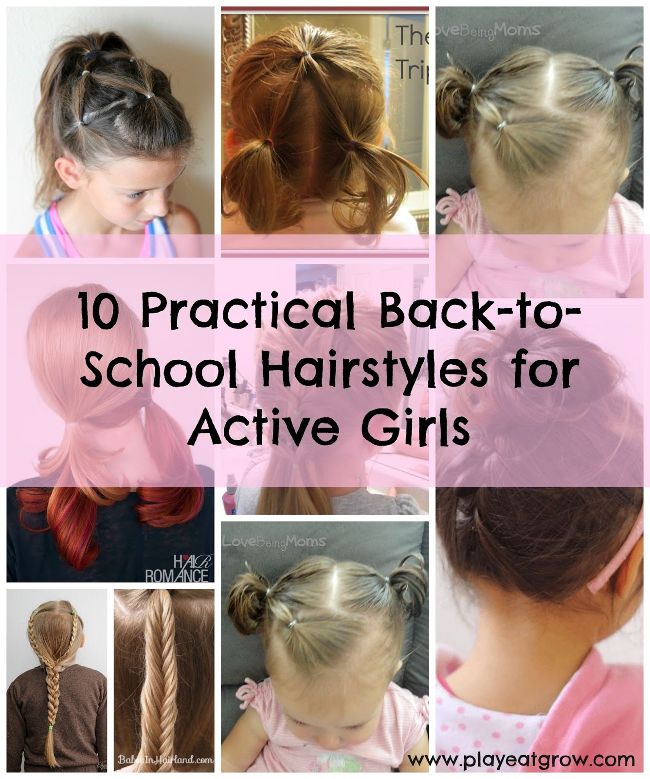 10 Quick, Easy Hairstyles for Active Girls (1336 x 1600 Pixel)