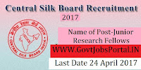 Central Silk Board Recruitment 2017 – Junior Research Fellows