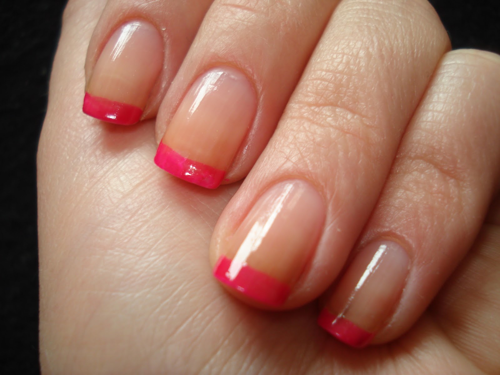 Hot Pink French Tip by Pink Lover We Heart It Best pink french tip...