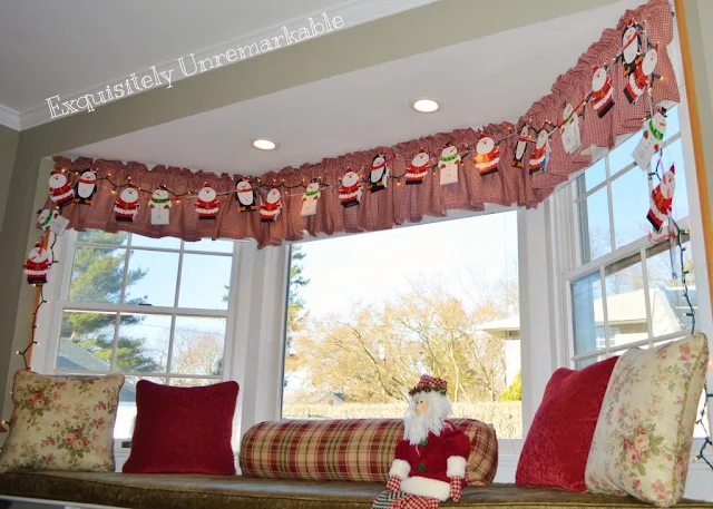 Christmas Advent Calendar over bay window