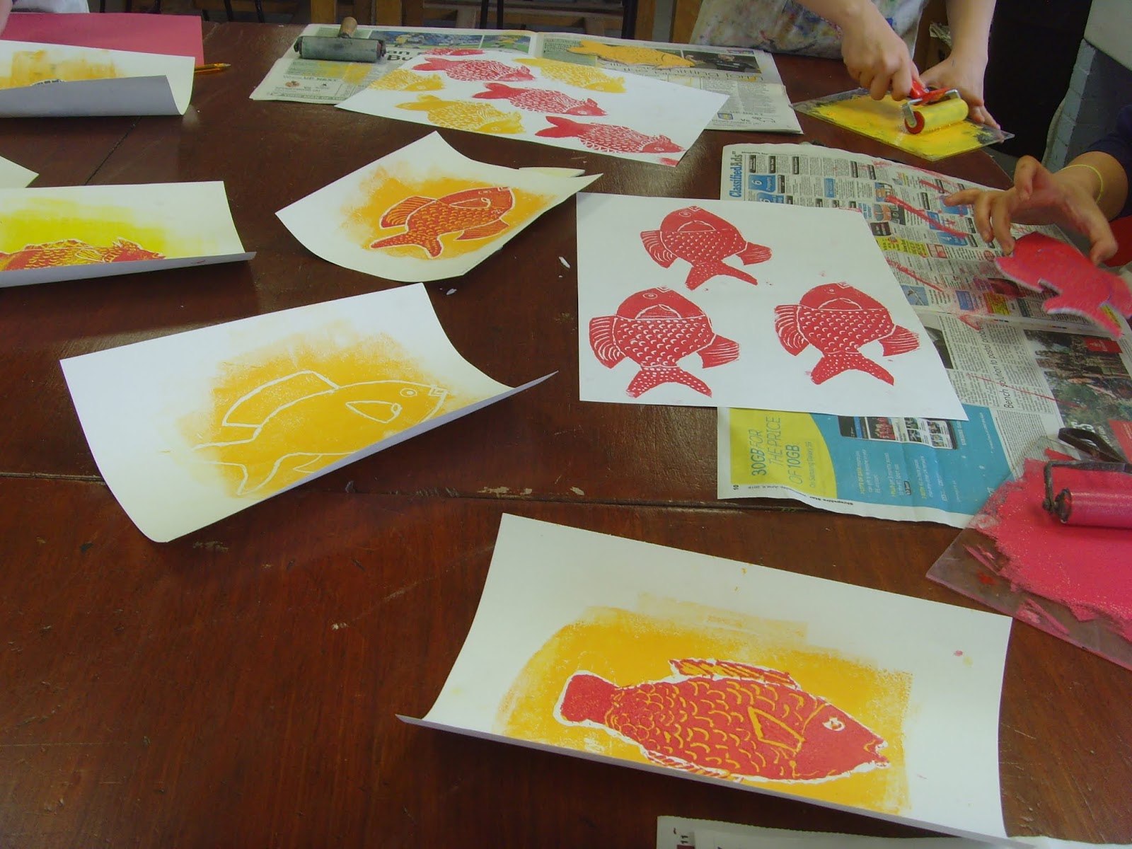 Corbet Art Exploring poly block printing