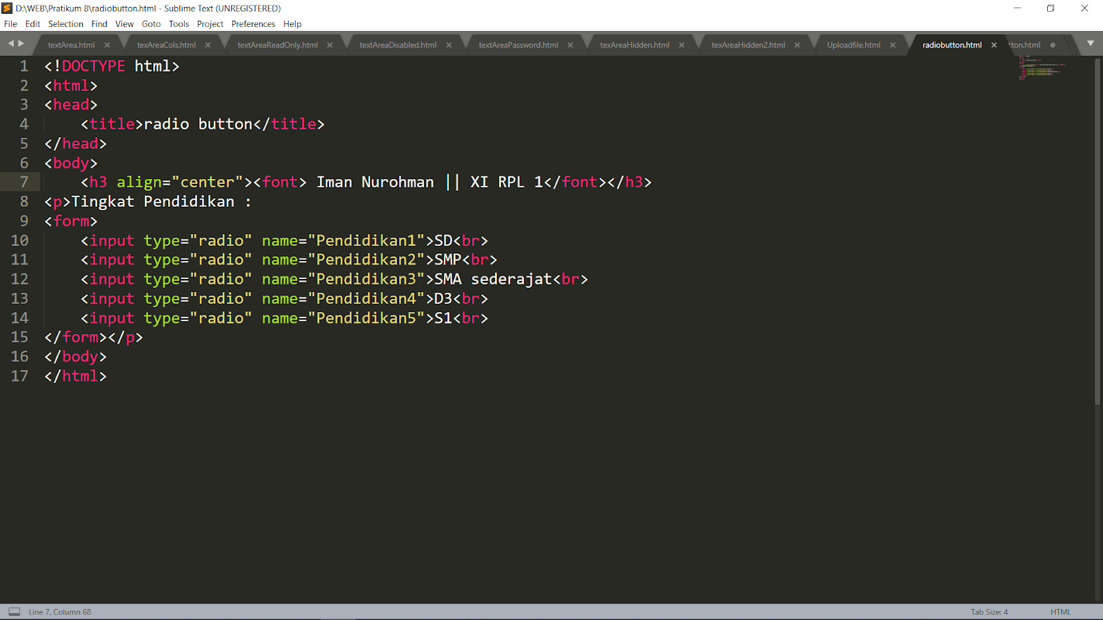 Contoh Penyajian Komponen Entri Text - Serba Serbi Programming