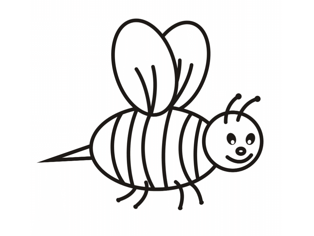  Gambar  Mewarnai  Lebah  Untuk Anak PAUD dan TK