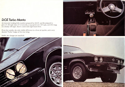 Opel Manta Broadspeed Turbo Sales Brochure Page 2