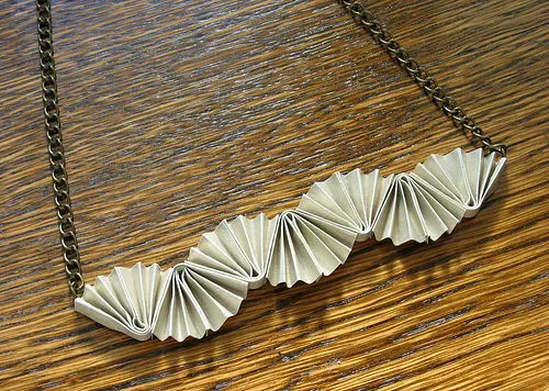 Folded Paper Necklace - paper jewelry by Ann Martin
