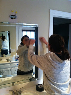 Grace goes to Grad School: How to Remove Mirrored Trim from Mirrors