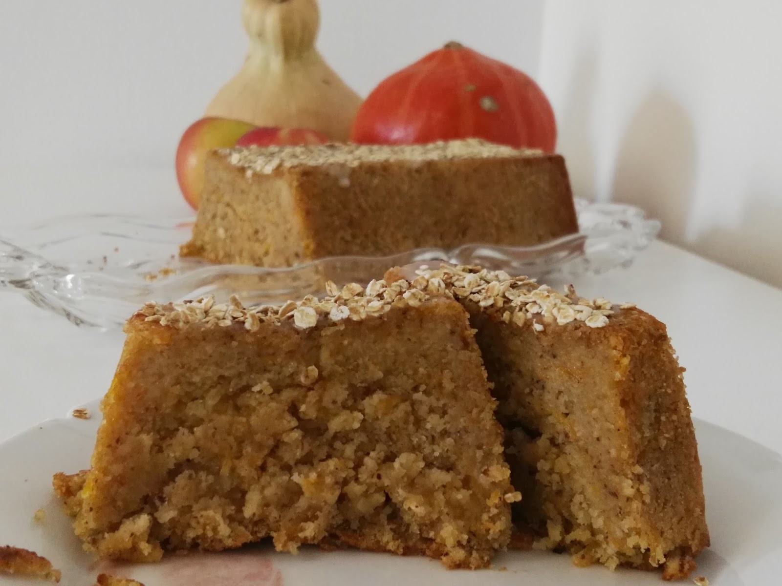 Kürbis Apfelkuchen ohne Ei, Herbstkuchen