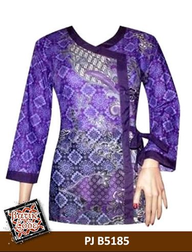 20 Model Baju  Batik  Kancing Samping untuk Kerja 1000 