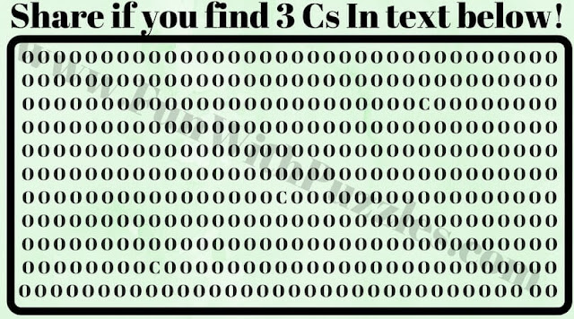 Find 3 hidden Cs in group of Os