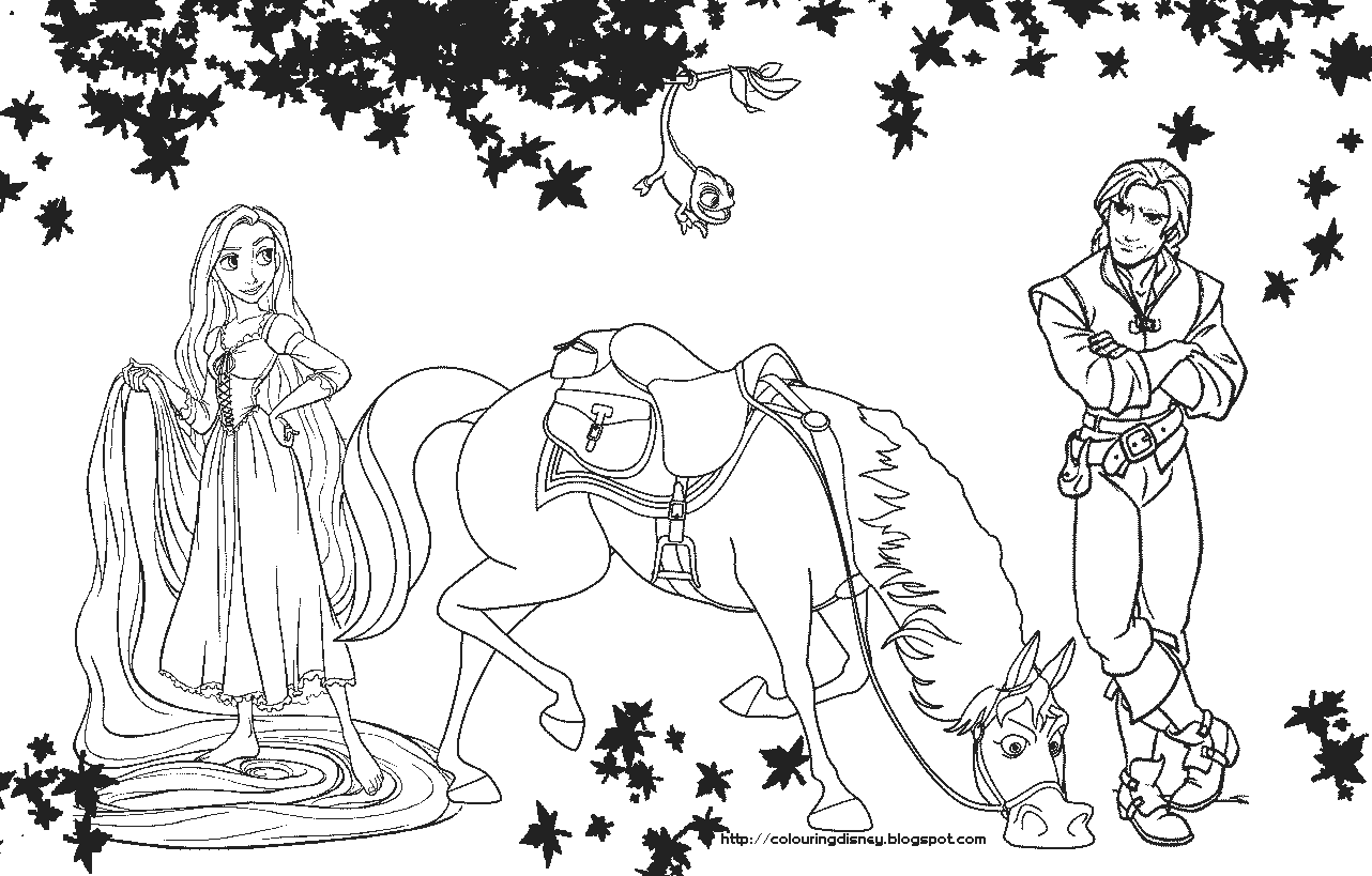 tangled coloring pages maximus coffee - photo #29
