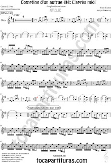  Oboe Partitura de Comptine d'un autre été: L'aprés midi Sheet Music for Oboe Music Score