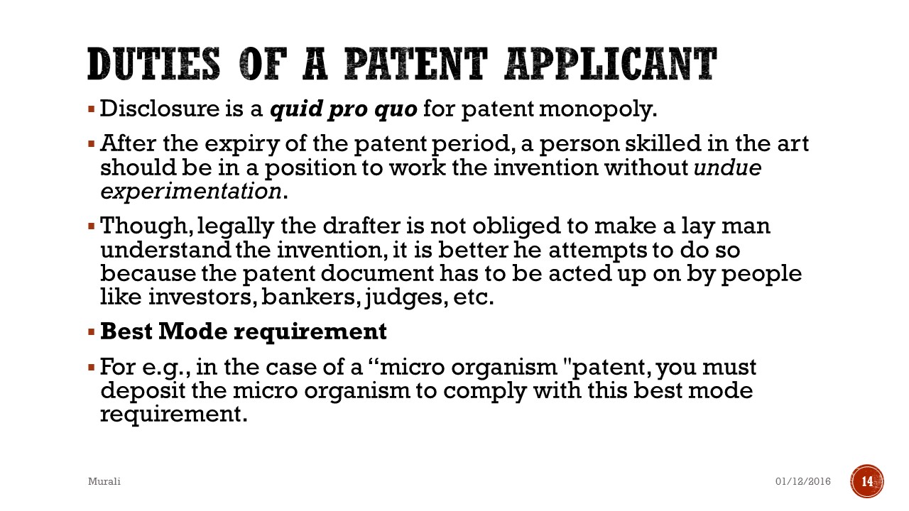 Essentials Of Patent Drafting