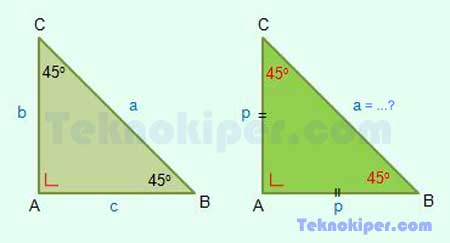 Panjang Sisi Segitiga Siku Siku Istimewa