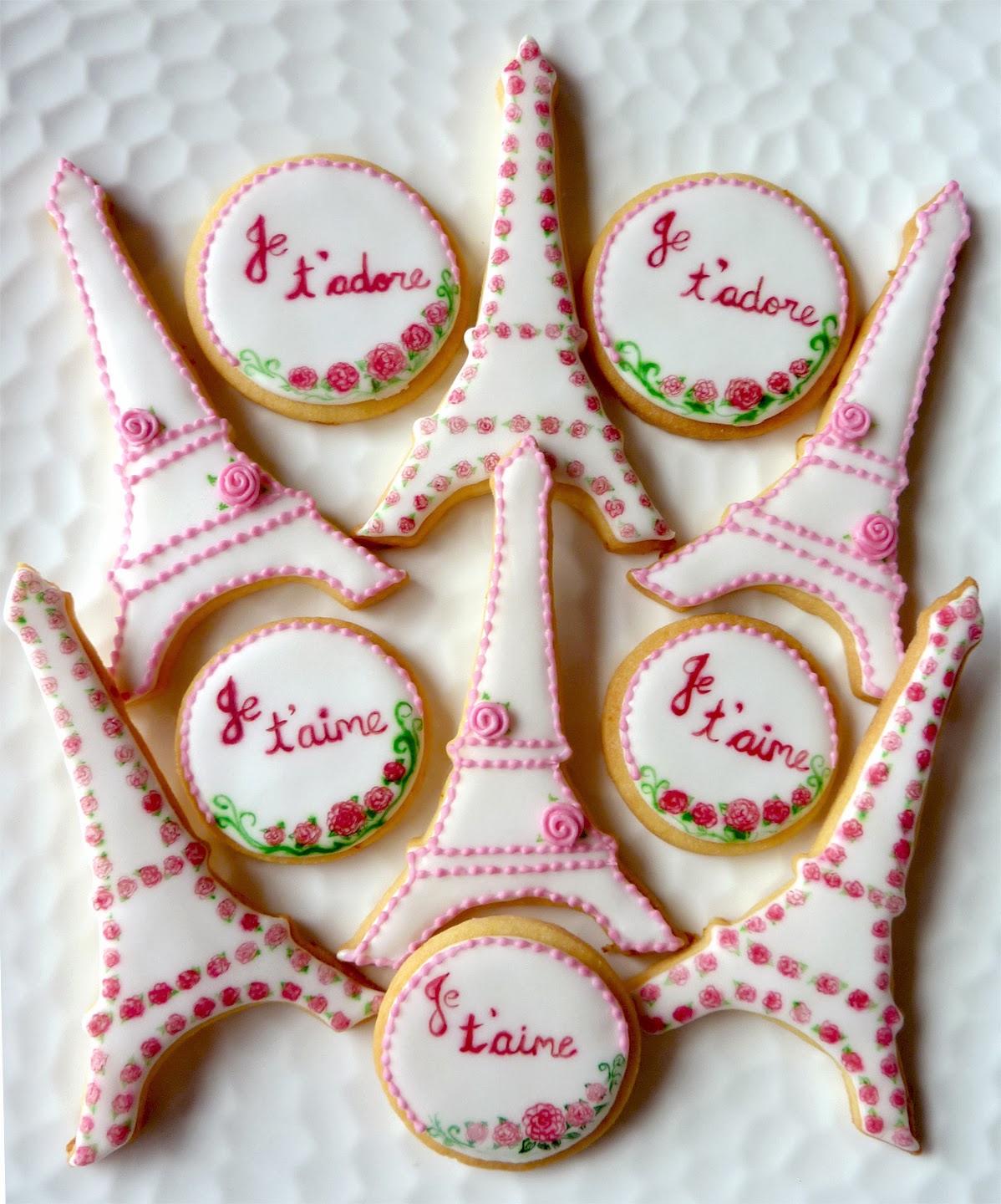 Hand-painted French-inspired Valentine's Day Cookies