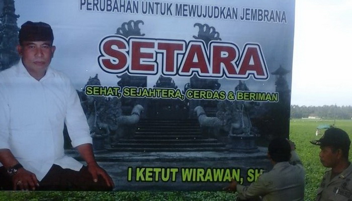Baliho ‘Setara’ Ala Ketut Wirawan Diberangus Pol PP