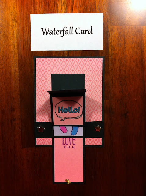 water-fall-card-wedding-pink-cute-hello