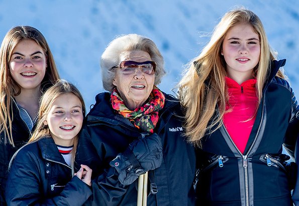Queen Maxima, Princess Catharina-Amalia, Princess Alexia, Princess Ariane, Princess Beatrix,, Princess Laurentien, Countess Eloise, Count Claus and Countess Leonore