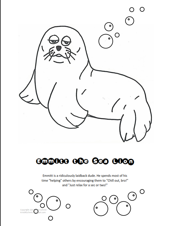 california sea lion coloring pages - photo #38