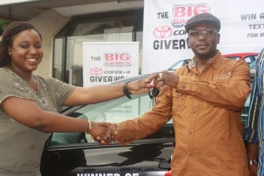 First winner emerges in the Big Games Toyota Corolla Giveaway