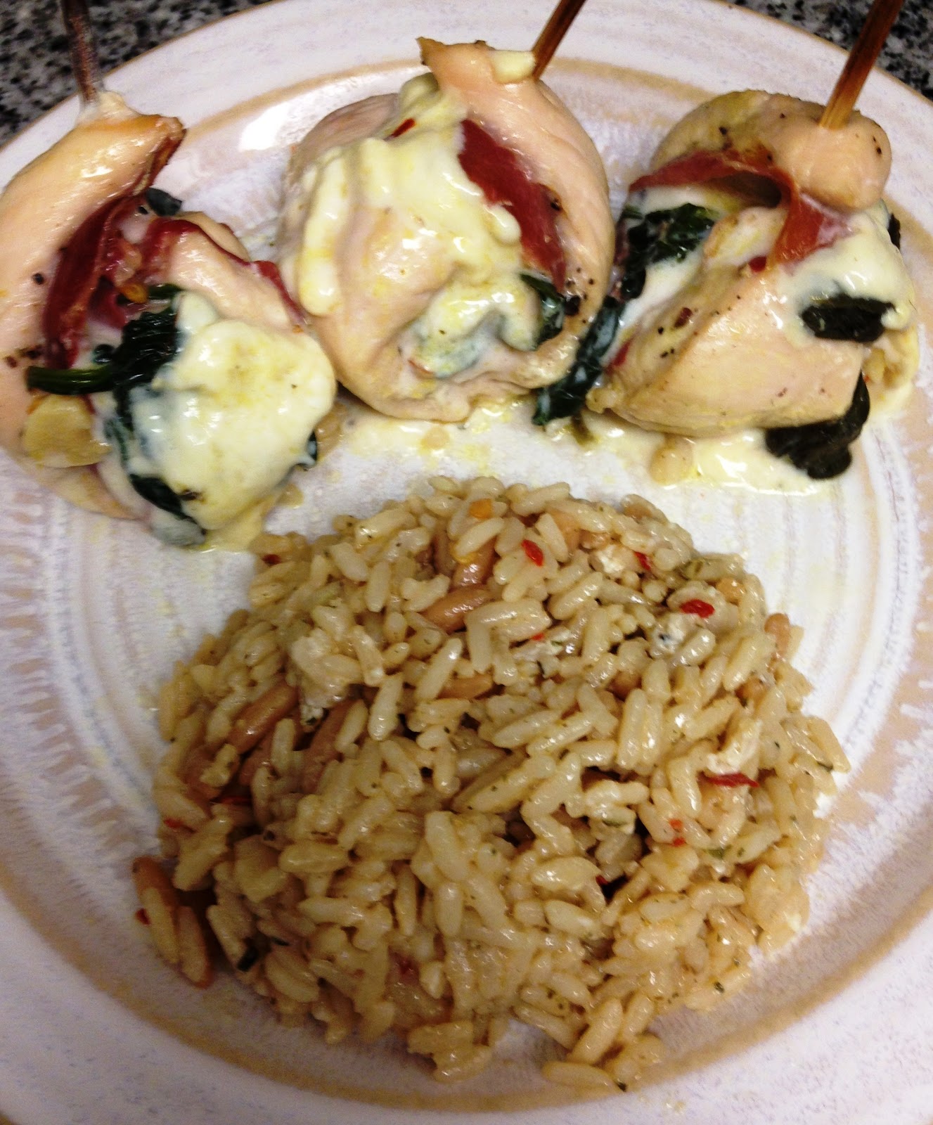 Little Italian Lady Chicken Rollatini with Prosciutto and Baby Spinach