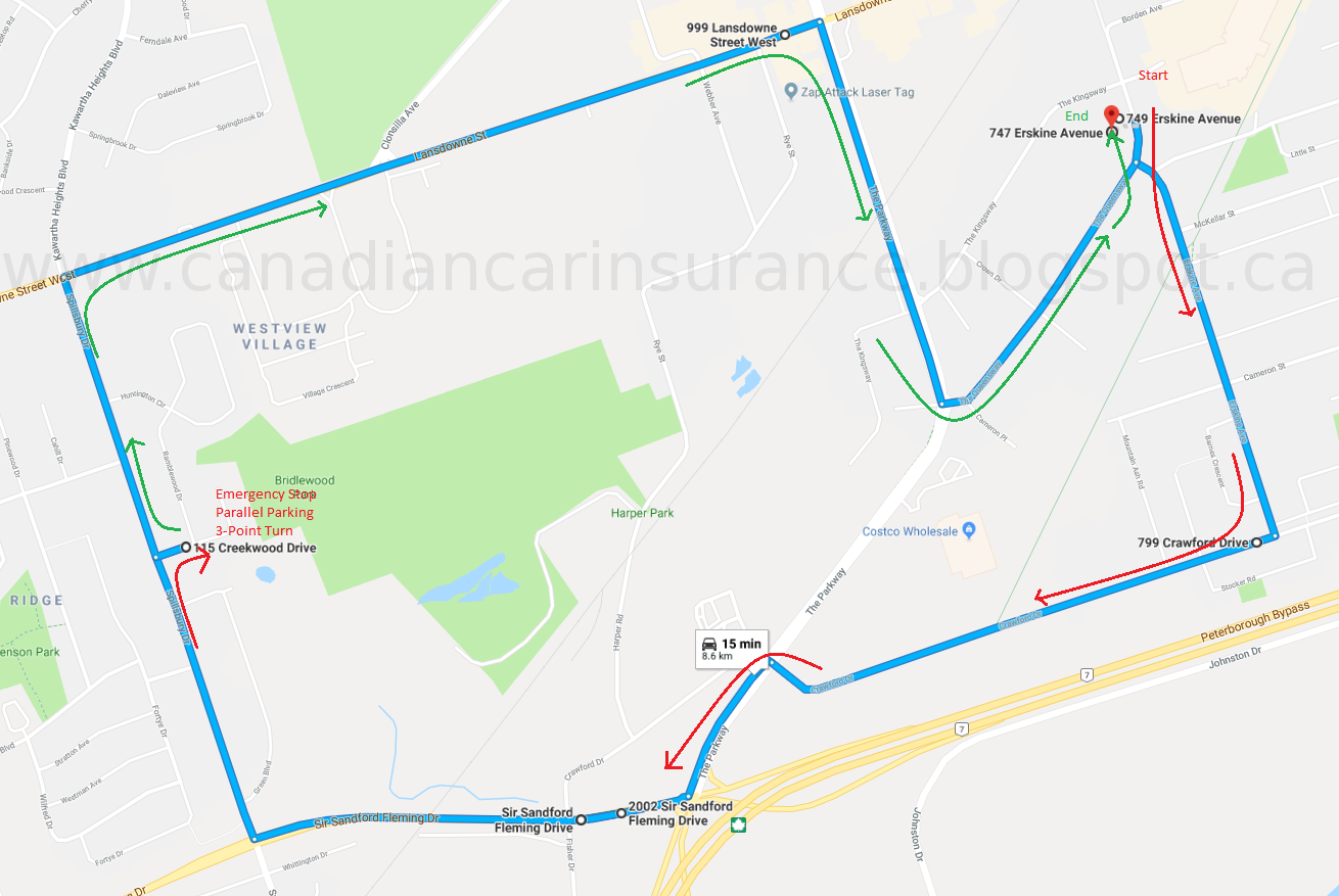 Peterborough G2 Road Test Route Maps vrogue.co