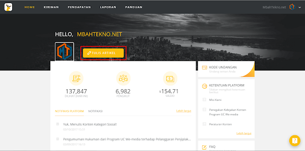Cara Menulis Di UC News dan Dapatkan Penghasilan Cara Menulis Di UC News dan Dapatkan Penghasilan