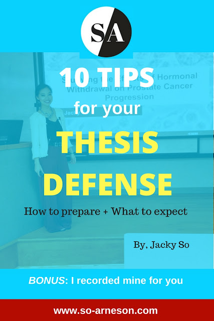 tips for a good thesis defense