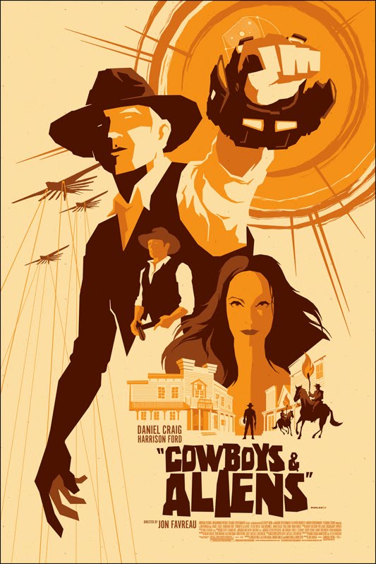 INSIDE THE ROCK POSTER FRAME BLOG: Cowboys and Aliens Movie Poster
