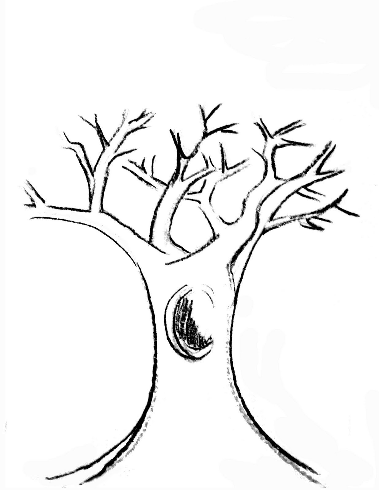 tree trunk clipart black and white - photo #10