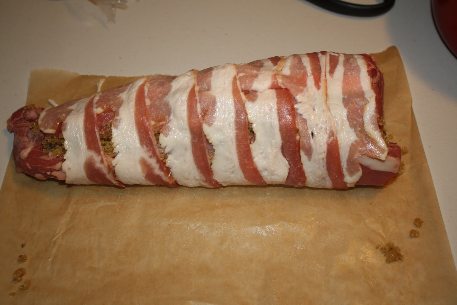 Bacon wrapped stuffed beef tenderloin The Savory Side