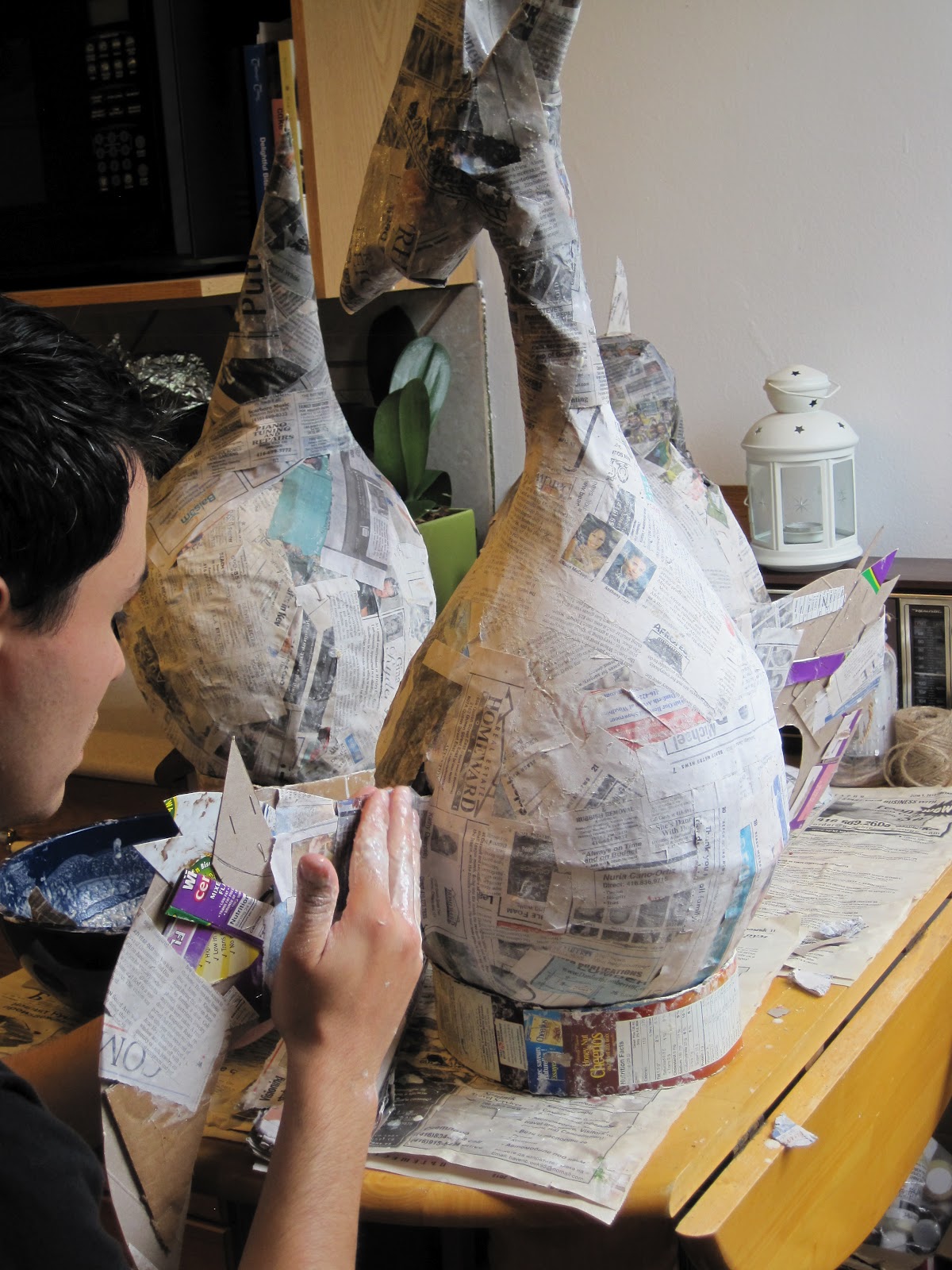 Jeff + Pinatas Pterodactyl Pinata is almost finished